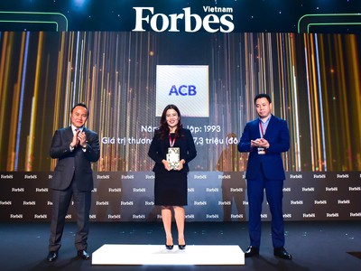 ACB đạt top 7 thương hiệu tài chính dẫn đầu do Forbes bình chọn