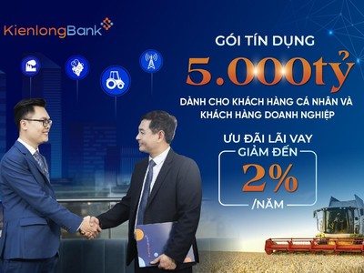 KienlongBank (KLB) giảm lãi suất cho vay lên đến 2%/năm
