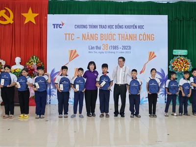 Năm 2023, TTC trao tặng học bổng cho 563 em học sinh tại 10 trường Tiểu học, Trung học cơ sở, Trung học phổ thông thuộc huyện Mỏ Cày Nam và Mỏ Cày Bắc, tỉnh Bến Tre