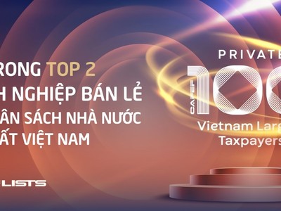 PNJ nằm trong top 2 doanh nghiệp bán lẻ nộp ngân sách lớn nhất