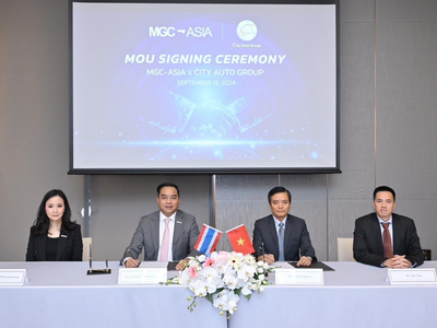 Đại diện MGC-Asia và City Auto tại buổi lễ ký kết