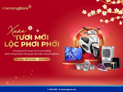 KienlongBank dành 1,2 tỷ đồng “phát lộc” cho khách hàng gửi tiền dịp năm mới
