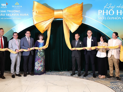 Nghi thức khai trương Văn phòng bán hàng và nhà mẫu tại tầng trệt, tòa nhà TTC, số 253 Hoàng Văn Thụ, phường Tân Sơn Hòa, TP.HCM