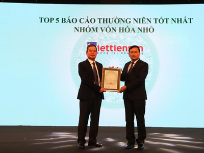 Việt Tiên Sơn Địa ốc (AAV) được bình chọn Top 5 doanh nghiệp có báo cáo thường niên tốt nhất, nhóm vốn hóa nhỏ năm 2020