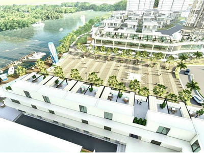 Phối cảnh phố thương mại – dịch vụ Marina Square kết hợp quảng trường bến thuyền.