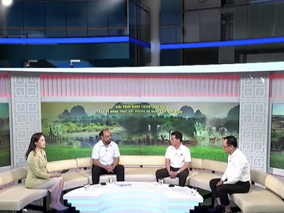 Các khách mời tham gia buổi đối thoại.