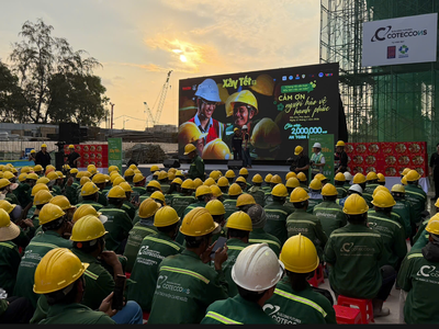 Coteccons (CTD) "Xây Tết 2026", chăm lo người lao động, lan tỏa ý thức an toàn
