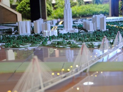 Mô hình quy hoạch trục Nhật Tân - Nội Bài