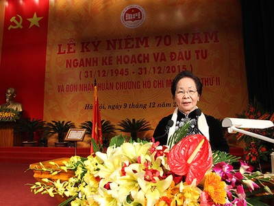 Phó Chủ tịch nước Nguyễn Thị Doan đánh giá cao những đóng góp quan trọng của Ngành trong những thời điểm khó khăn của đất nước cũng như trong đổi mới tư duy, hội nhập quốc tế.