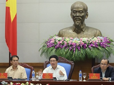 Phó Thủ tướng Phạm Bình Minh phát biểu chỉ đạo Phiên họp. Ảnh: VGP/Hải Minh