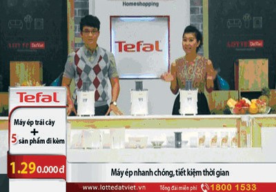 Một khung hình trong mẩu phim quảng cáo home shopping. 
(Ảnh: Báo Đồng Nai)