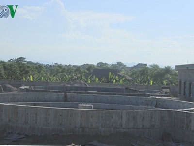 Hệ thống bể lắng của Trạm xử lý nước thải TP1.