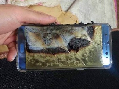 Một chiếc Galaxy Note 7 phát nổ.