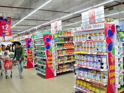 Không có quy định về tỷ lệ hàng hóa , nhiều sản phẩm của Việt Nam đang lép vế tại nhiều siêu thị và trung tâm thương mại. (Ảnh minh họa)