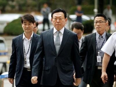 Chủ tịch tập đoàn Lotte, Shin Dong-bin - Ảnh: Reuters