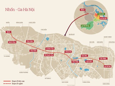 Đường sắt đô thị Nhổn - ga Hà Nội: đội giá gấp đôi, chưa hạng mục nào hoàn thành