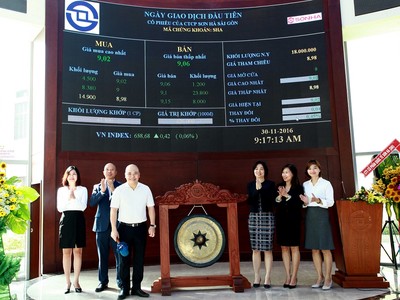Cổ phiếu SHA chính thức chuyển sang giao dịch trên HOSE từ ngày 30/11/2016. Ảnh: Lê Toàn