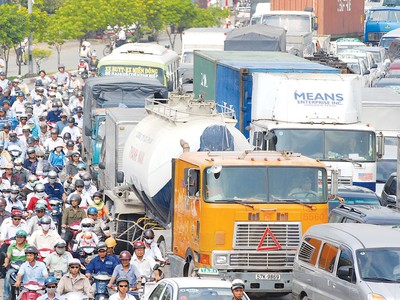 Tắc đường ở TP.HCM. Ảnh: Internet