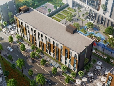 Một góc phối cảnh Garden Bay trong khu tổ hợp giải trí Cocobay