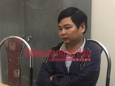 Đối tượng Lê Tuấn Anh tại cơ quan Công an