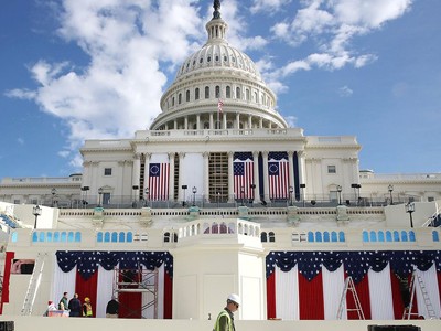 Các khâu chuẩn bị cho lễ nhậm chức của Trump đang hoàn tất. Ảnh: WP