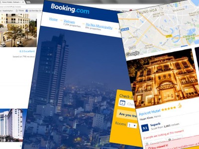 Bộ Tài chính đã chính thức yêu cầu các trang web như Agoda.com, Booking.vn… nộp thuế. Trong ảnh: trang Agoda.com và Booking.vn đang là cầu nối cho thuê phòng với hàng loạt khách sạn ở VN - Ảnh: Châu Anh