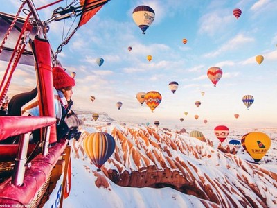 Ảnh khinh khí cầu đẹp như mơ ở Thổ Nhĩ Kỳ