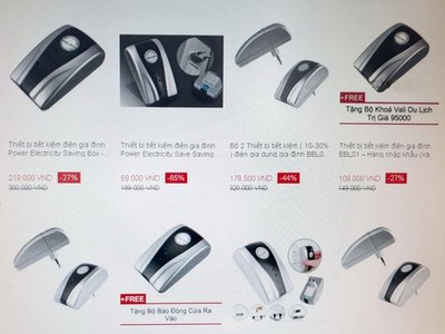 Thiết bị tiết kiệm điện rởm đang được rao bán tràn lan trên mạng