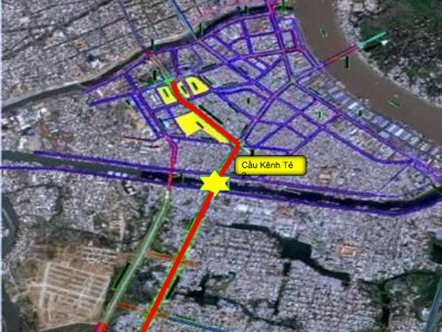 Tuyến đường dự kiến được mới. Ảnh: Sở GTVT TP HCM.