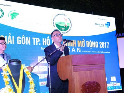 Ông Seokhee Wong, Tổng giám đốc CTCP Hàng tiêu dùng Masan phát biểu tại đêm trao giải.