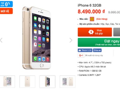 iPhone 6 phiên bản 2017 hạ giá tới cả triệu đồng dù có mặt ở Việt Nam chưa lâu.