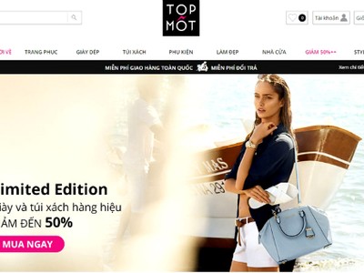 Giao diện trang Top Mốt khi còn hoạt động.