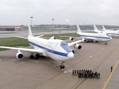 Phi đội E-4B tại căn cứ Offutt. Ảnh: Không quân Mỹ.