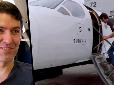 Curt von Badinski di chuyển đến chỗ làm mỗi ngày bằng máy bay