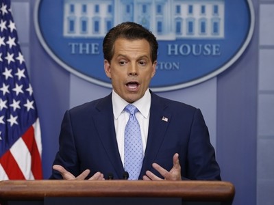 Anthony Scaramucci phát biểu tại Nhà Trắng sau khi được bổ nhiệm làm giám đốc truyền thông ngày 21/7. Ảnh: Reuters.