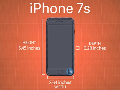 Kích thước được cho là của iPhone 7s.