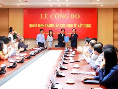 Bộ Xây dựng công bố quyết định thành lập Cục Kinh tế Xây dựng
