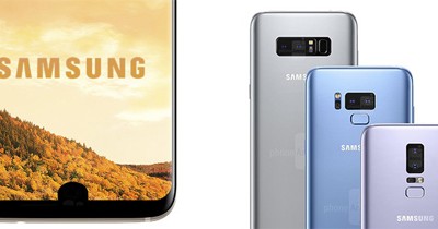 Hình dung của PhoneArena về hai khả năng đặt cảm biến vân tay trên Galaxy S9.