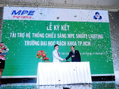Lễ ký kết giữa MPE và trường Đại học Bách Khoa TP.HCM.