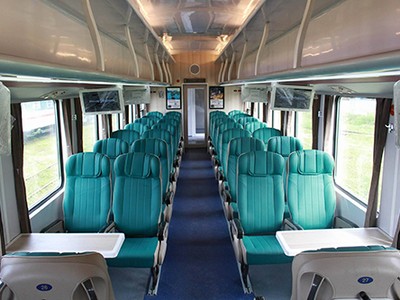 Thiết kế bên trong các toa tàu mới. Ảnh: Sai Gon Railways.