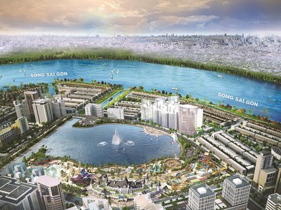 Hồ Đại Nhật rộng 21ha nằm ở công viên trung tâm khu đô thị Vạn Phúc.