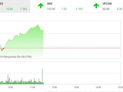 Phiên sáng 31/5: Sắc xanh áp đảo, VN-Index vượt qua ngưỡng 960 điểm