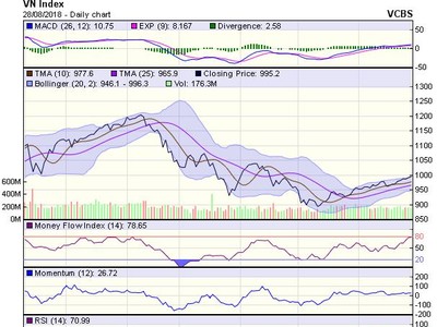 Biểu đồ kỹ thuật VN-Index. Nguồn: VCBS.