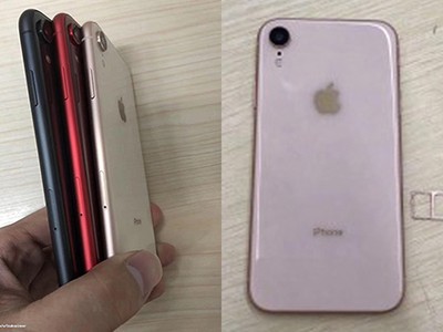 Ảnh iPhone Xc (hay iPhone 9) màu hồng với khay sim kép.