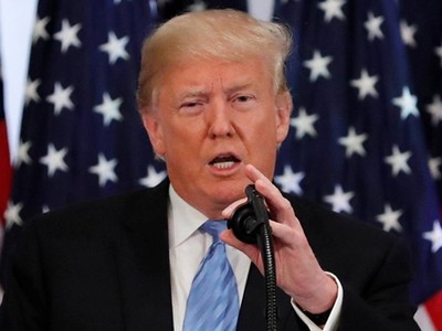 Tổng thống Mỹ - Donald Trump tại buổi họp báo tại New York. Ảnh: Reuters