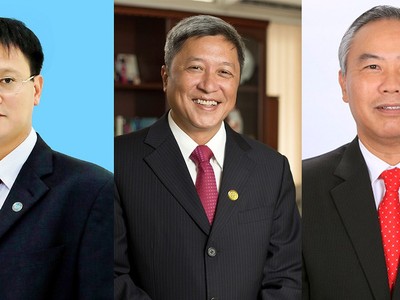 3 tân thứ trưởng: Lê Hải An, Nguyễn Trường Sơn, Phùng Đức Tiến (từ trái qua).