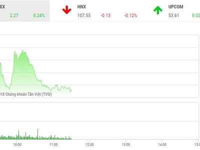 Phiên sáng 13/12: VIC và VNM thay dòng bank giữ nhịp tăng cho thị trường