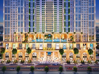 Tọa lạc trên mặt tiền đại lộ Mai Chí Thọ (Thủ Thiêm, Quận 2), tòa thành Rome by Diamond Lotus mang đậm phong cách kiến trúc Roman uy nghi, tráng lệ.