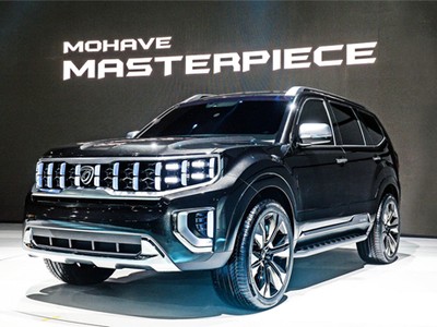 Kia Mohave Masterpiece concept có vóc dáng lực lưỡng, đường nét vuông vức, có thể là một mẫu SUV cỡ lớn trong tương lai. Ảnh: Carscoops.