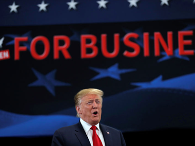 Tổng thống Mỹ - Donald Trump trong sự kiện hôm qua. Ảnh: Reuters.